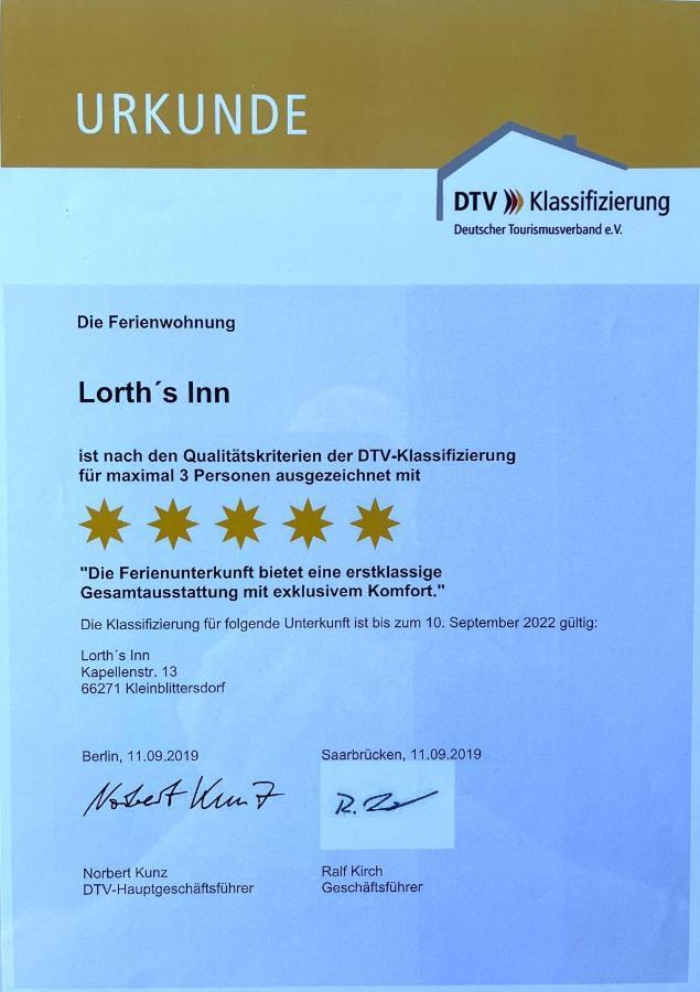 Lorth'S Inn Ferienwohnung Kleinblittersdorf Екстериор снимка